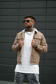 Saint Morta Sherpa Denim Jacket Brown