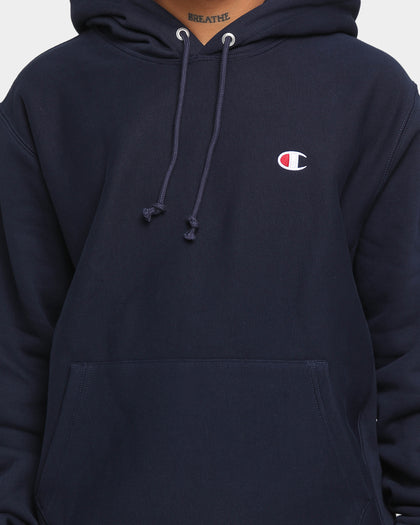 Champion Rev Weave Hoodie Navy