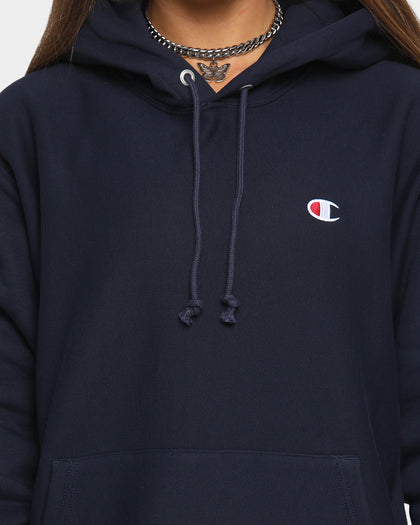 Champion Rev Weave Hoodie Navy