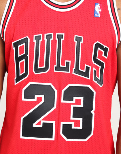 Mitchell & Ness Chicago Bulls Michael Jordan #23 Authentic NBA Jersey Red
