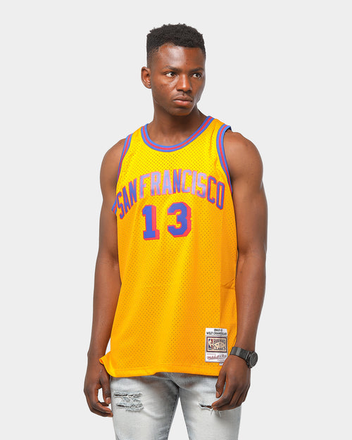 Mitchell & Ness Golden State Warriors Wilt Chamberlain #13 Swingman Jersey Yellow