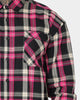 Saint Morta Prima Long Sleeve Flannel Shirt Black/Pink