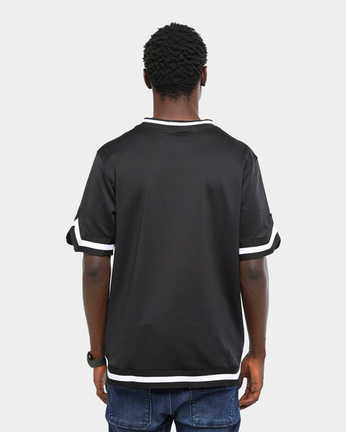 Black Pyramid Maze Logo Embossed Jersey Black