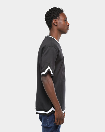 Black Pyramid Maze Logo Embossed Jersey Black