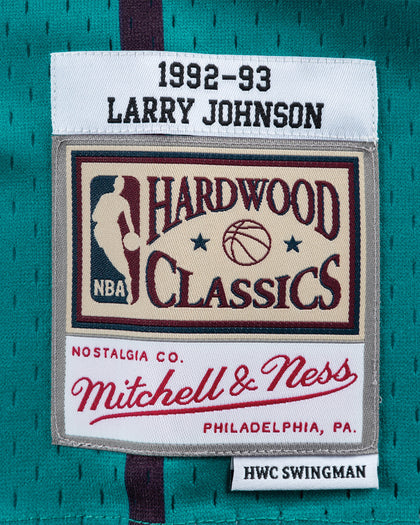 Mitchell & Ness Charlotte Hornets Larry Johnson '92-'93 #2 Swingman Jersey Teal