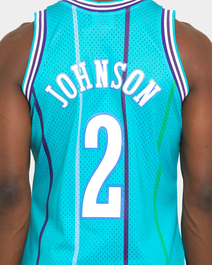 Mitchell & Ness Charlotte Hornets Larry Johnson '92-'93 #2 Swingman Jersey Teal