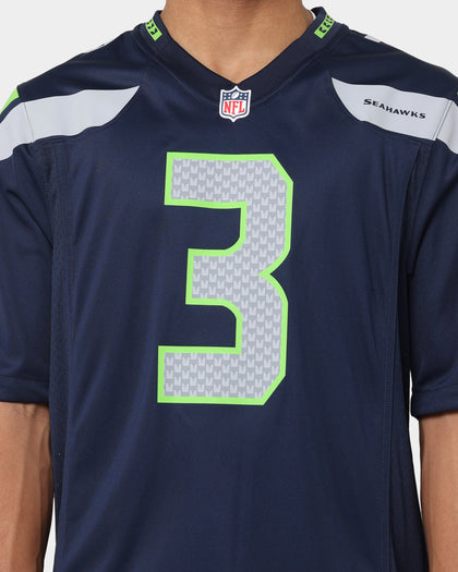 Nike Seattle Seahawks Russell Wilson #3 Game TC Jersey Navy
