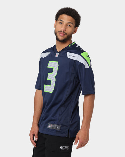 Nike Seattle Seahawks Russell Wilson #3 Game TC Jersey Navy