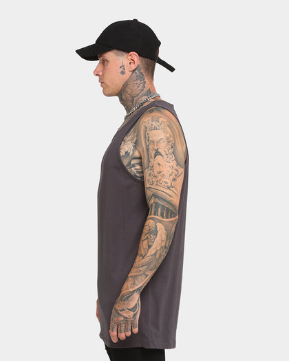 EN ES Service Tall Singlet Charcoal
