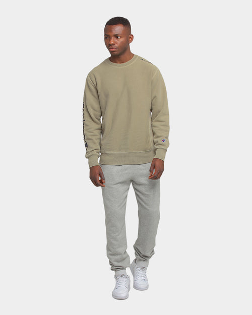 Champion Rev Weave Multi Script Crew American Khaki