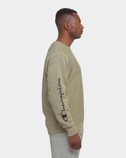 Champion Rev Weave Multi Script Crew American Khaki