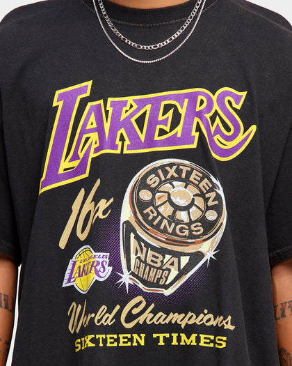 Mitchell & Ness Los Angeles Lakers Bling Rings Vintage T-Shirt Black