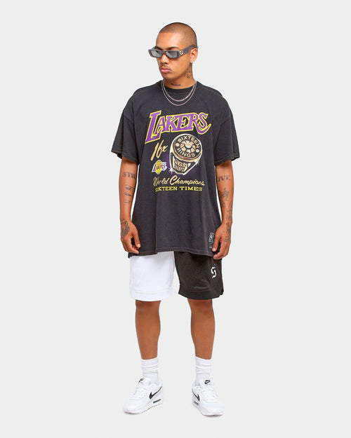 Mitchell & Ness Los Angeles Lakers Bling Rings Vintage T-Shirt Black