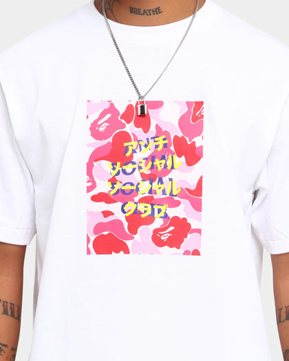 Anti Social Social Club BAPE x ASSC Camo Box T-Shirt White/Pink