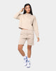 Stussy Women's Designs Pigment Fleece Polo Taupe