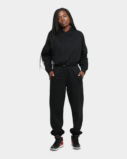 EN ES Women's Social Grace Cropped Hoodie Black