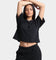 Champion Women's Vintage Dye Crop T-Shirt Black