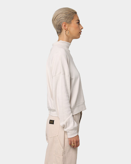 Stussy Women's Ellen Rib Turtleneck White Sand