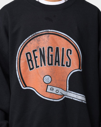 Mitchell & Ness Oversized Extra Large Print Cincinnati Bengals Crew Vintage Black
