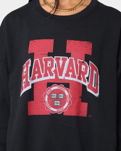 National Collegiate Athletic Association Harvard H Seal Vintage Crewneck Vintage Black