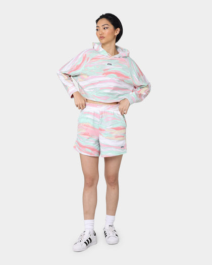 Adidas Women's Marbled Print Cropped Hoodie Marble