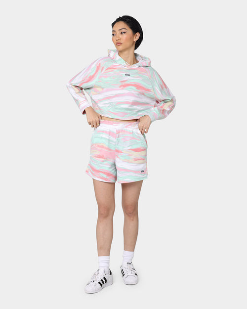 Adidas Women's Marbled Print Cropped Hoodie Marble