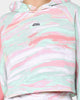 Adidas Women's Marbled Print Cropped Hoodie Marble