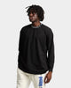 BEENTRILL Logo Rib Long Sleeve T-Shirt Black
