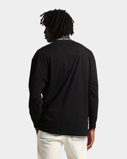BEENTRILL Logo Rib Long Sleeve T-Shirt Black