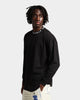 BEENTRILL Logo Rib Long Sleeve T-Shirt Black