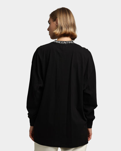 BEENTRILL Logo Rib Long Sleeve T-Shirt Black