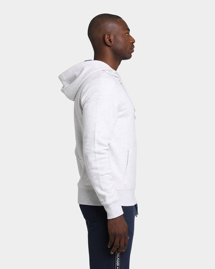 Tommy Jeans TJM Essential Script Zip Through Hoodie Silver Grey Heather