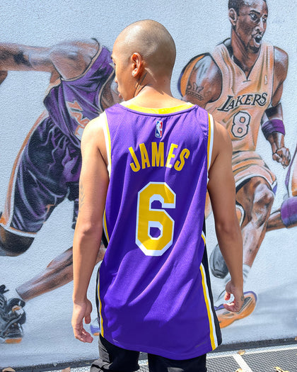 Jordan Los Angeles Lakers LeBron James #6 Statement Jersey Field Purple