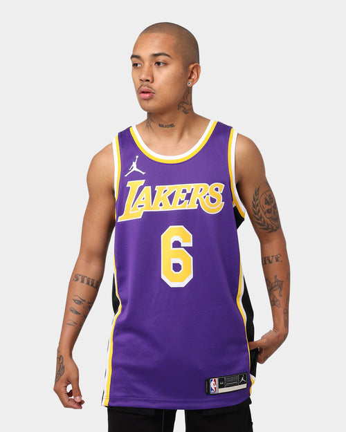 Jordan Los Angeles Lakers LeBron James #6 Statement Jersey Field Purple