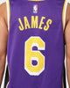 Jordan Los Angeles Lakers LeBron James #6 Statement Jersey Field Purple