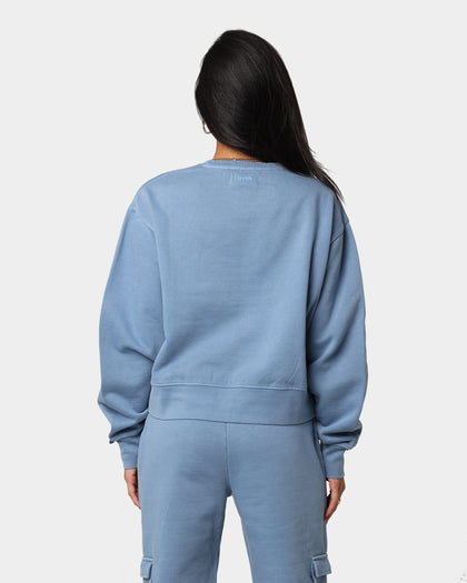 EN ES Women's All Mighty Crew Neck Cornflower Blue