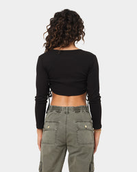 EN ES Women's Shuffle Long Sleeve Top Black