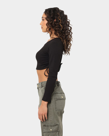 EN ES Women's Shuffle Long Sleeve Top Black