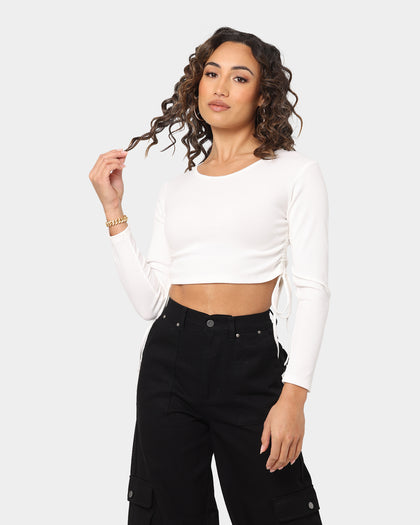 EN ES Women's Shuffle Long Sleeve Top White