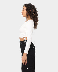 EN ES Women's Shuffle Long Sleeve Top White