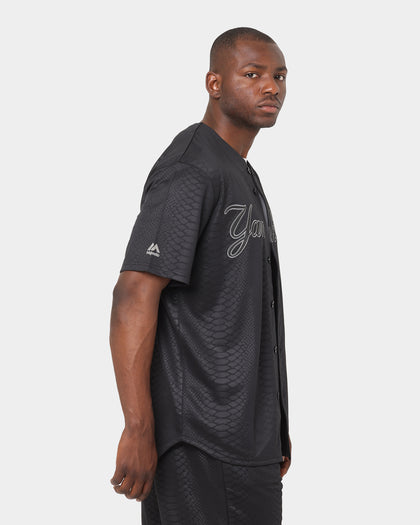 Majestic Athletic New York Yankees Animal Wordmark Jersey Black Snake Print