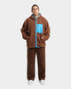 HUF Fort Point Sherpa Jacket Dust Brown