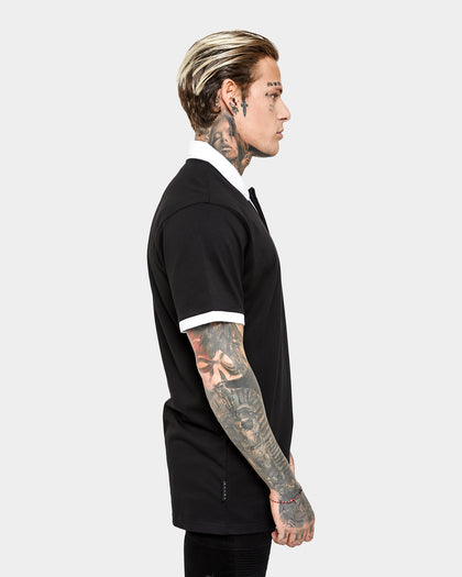 Saint Morta Icarus Polo Shirt Black/White