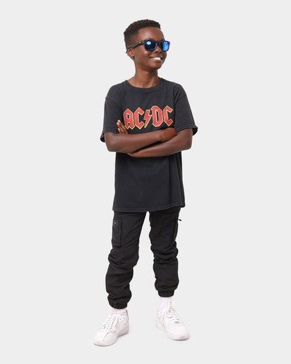 AC/DC ACDC Kid's Logo Vintage T-Shirt Black