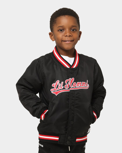 Lil Homme Kids' PDB Varsity Jacket Black