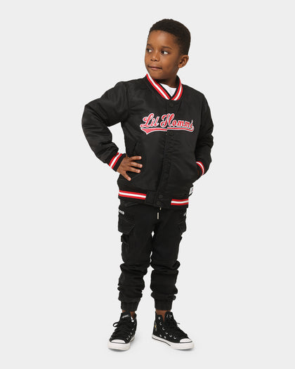 Lil Homme Kids' PDB Varsity Jacket Black
