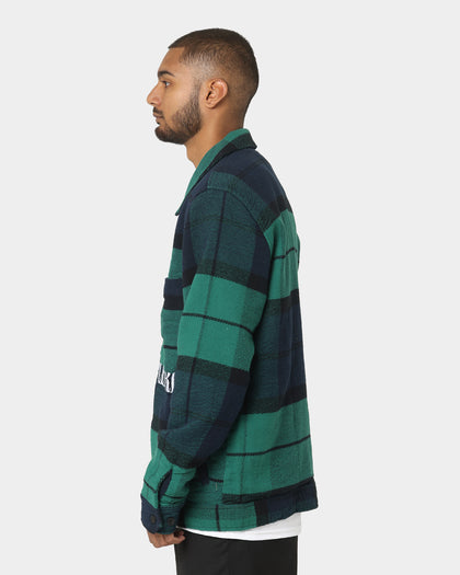 HUF X Pleasures Blackwatch Work Jacket Navy