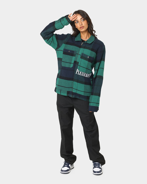 HUF X Pleasures Blackwatch Work Jacket Navy