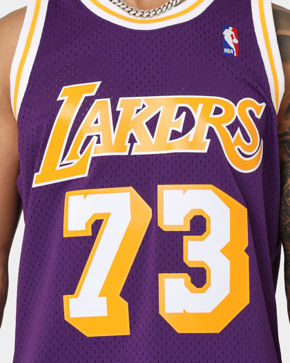 Mitchell & Ness Los Angeles Lakers Dennis Rodman #73 '98-'99 Road Swingman Jersey Purple