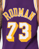 Mitchell & Ness Los Angeles Lakers Dennis Rodman #73 '98-'99 Road Swingman Jersey Purple
